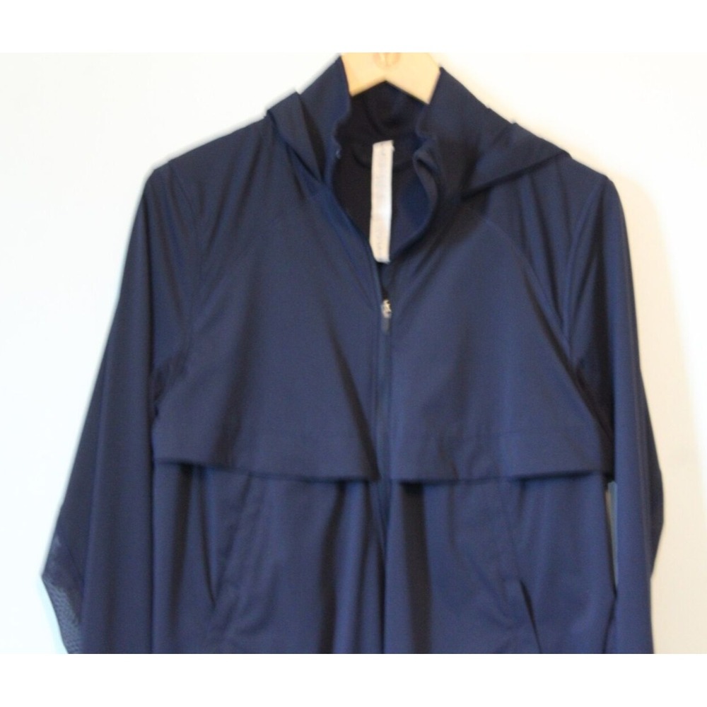 Lululemon Kicking Asphalt Jacket Midnight Navy Blue Full Zip Size 8 Hooded Light - Picture 6 of 16